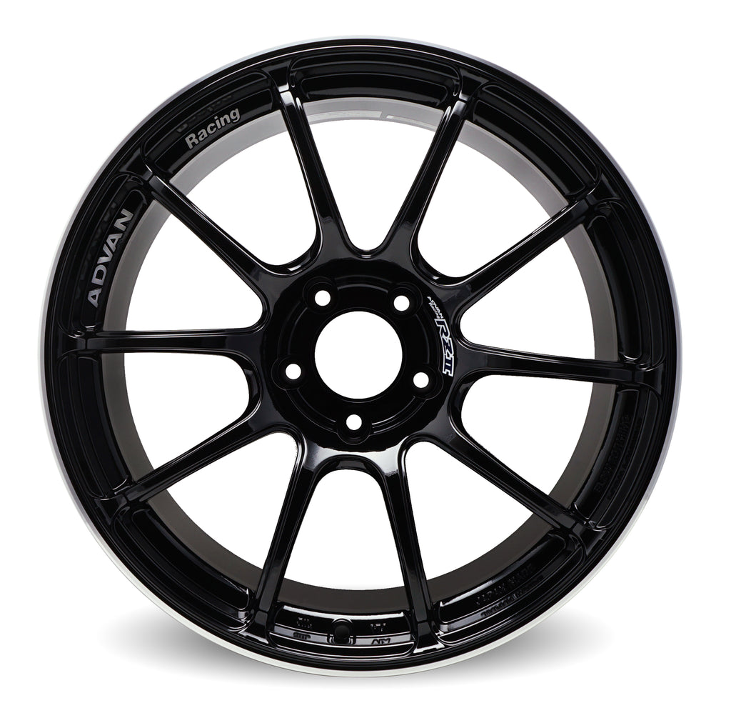 Advan RZII - 17x9 +45 5x114.3 - Racing Gloss Black & Ring *Set of