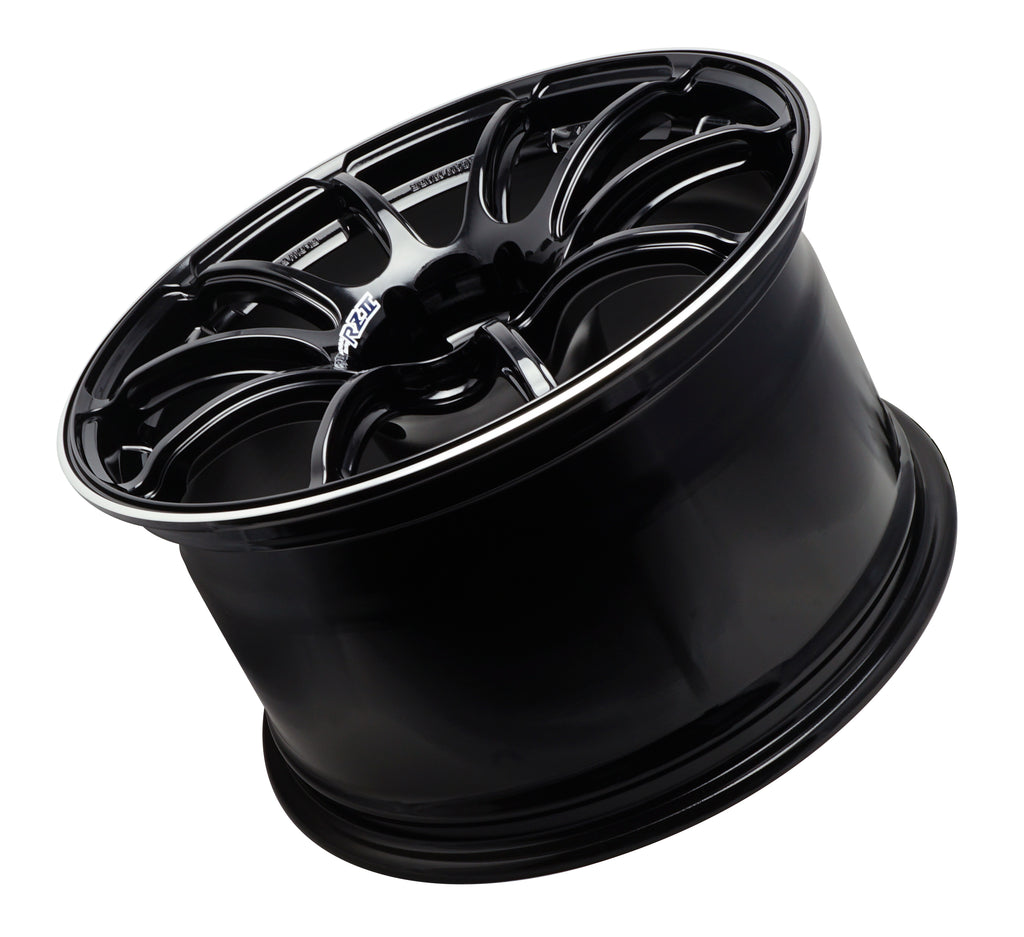 Advan RZII - 17x9 +45 5x114.3 - Racing Gloss Black & Ring *Set of