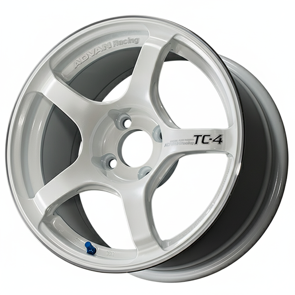 Advan TC-4 - 16x8 / +38 / 4x100 - Racing White Metallic & Ring Advan TC-4 - 16x8 / +38 / 4x100 - Racing White Metallic & Ring