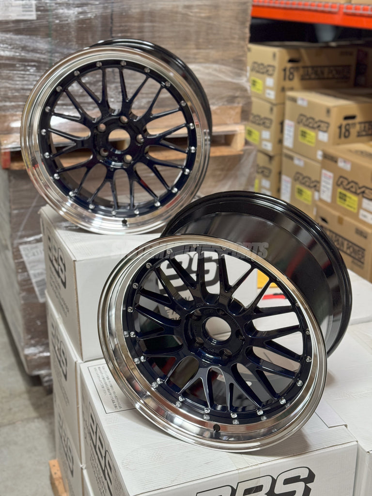 BBS LM - 19x8.5 +50 / 19x12 +44 / 5x130 - Navy Blue Pearl w/ Black