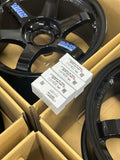 USED / Demo Set - Rays Volk TE37 Super Lap 17x8.5 +15 5x120 - Gloss Black w/ OG Stickers