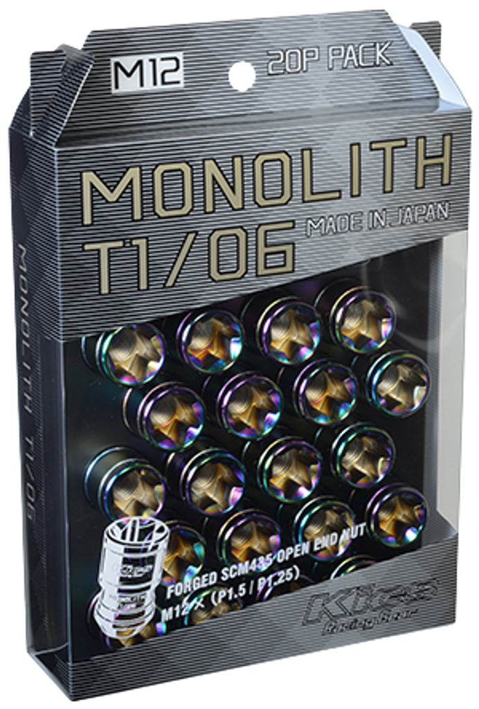 Project Kics Monolith T1/06 Lug Nuts - M12x1.5 / Neochrome Project Kics Monolith T1/06 Lug Nuts - M12x1.5 / Neochrome
