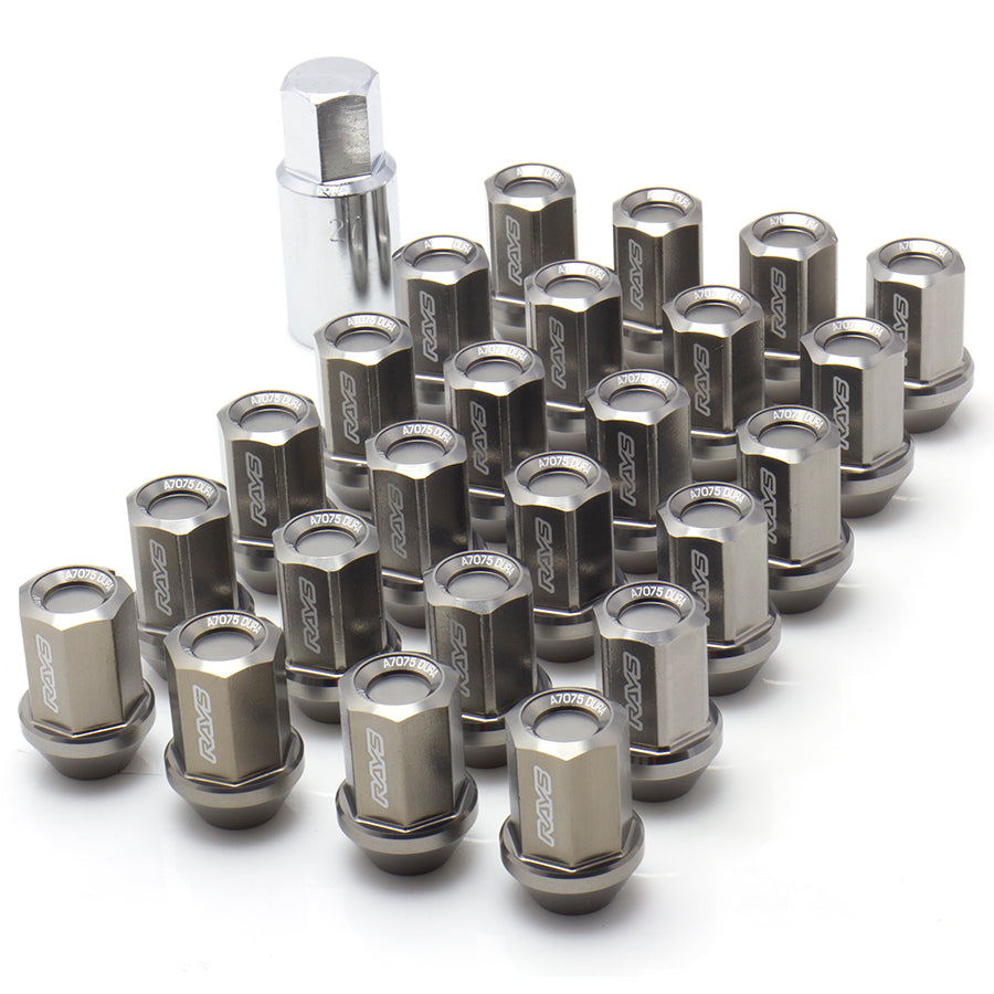 Rays Dura-Nut 6H L37 Lug Nuts & Locks - M12x1.25 / Gunmetallic