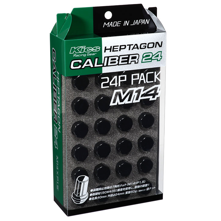 コスタボダ　Kjell Engman 金属製ボルト Machoシリーズ　希少 Project Kics Heptagon Caliber 24 Lug Nuts - M14x1.5 – System