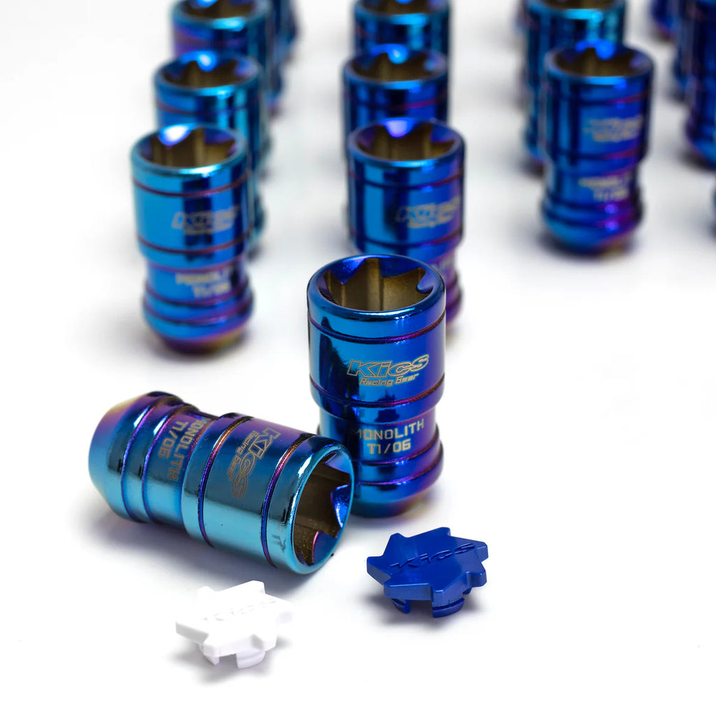 Project Kics Monolith T1/07 Lug Nuts - M14x1.5 / IP Blue Project Kics Monolith T1/07 Lug Nuts - M14x1.5 / IP Blue