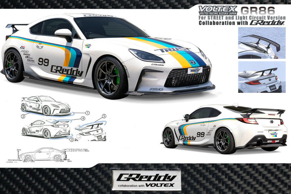 2022+ Toyota GR86 (ZN8) GReddy x Voltex Aero Kit – System Motorsports