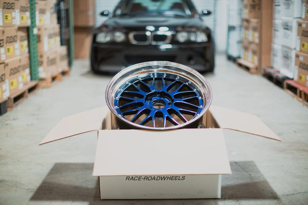 BBS LM Wheels in Navy Blue w/ Bright Rim Cut Colorway @ System Motorsports