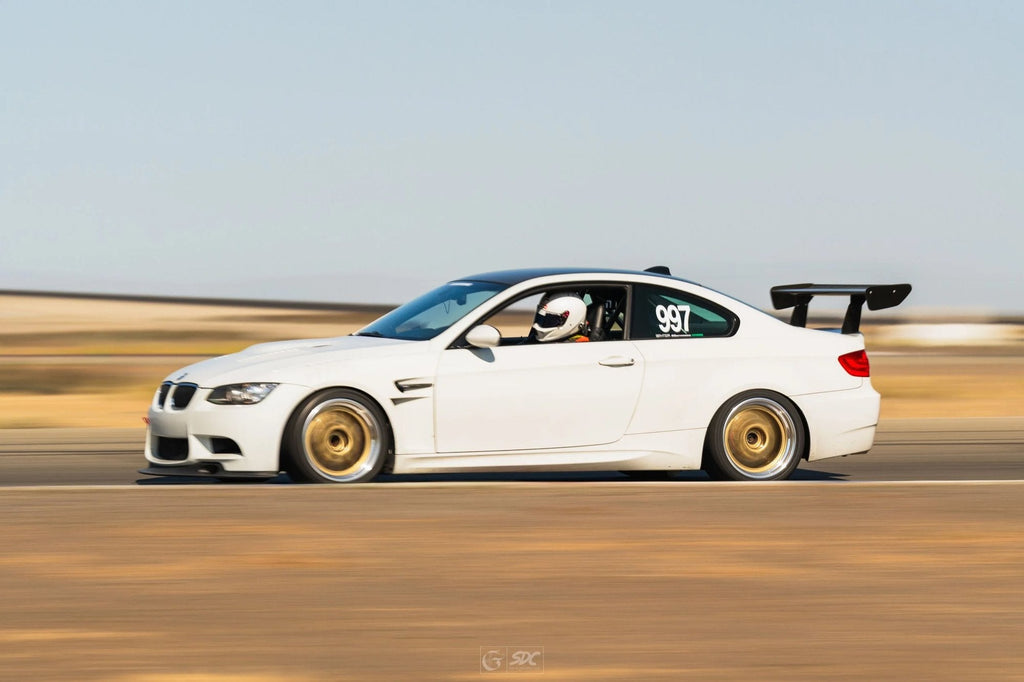 BMW E92 M3 x #systemspec 18x10.5 BBS E88 in Race Pocket Gold, at Buttonwillow CW13!