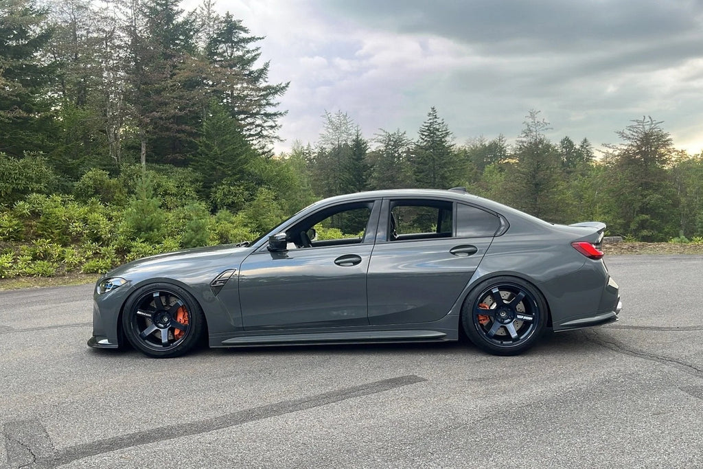 BMW G80 M3 x #systemspec Volk Racing TE37 Saga S-Plus 19x10 / 19x11 Mag Blue