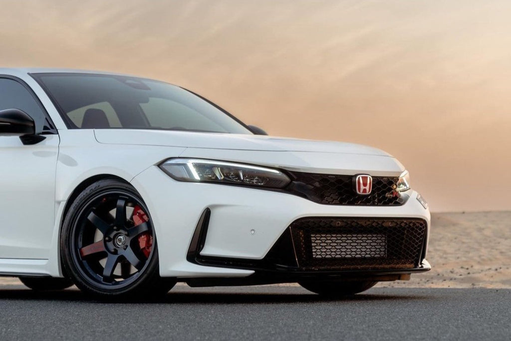Championship White FL5 Civic Type R x Rays Volk TE37SL 18x9.5 Mag Blue