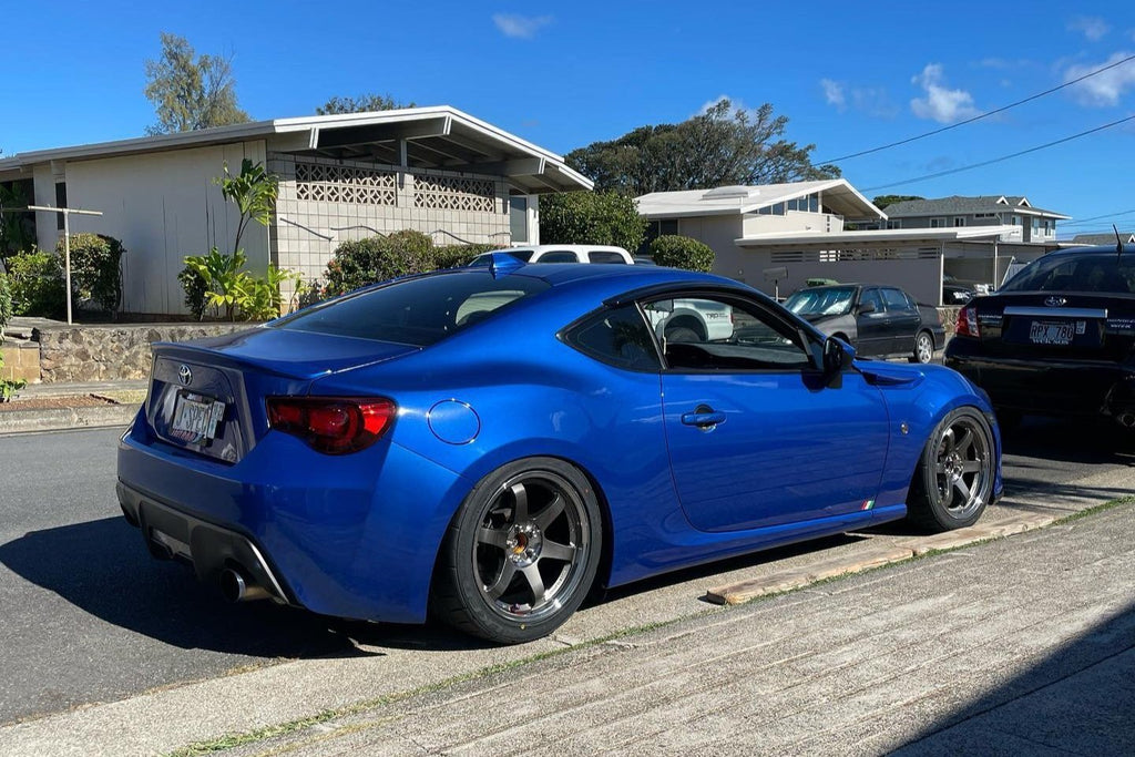 Gen-1 FRS/BRZ (ZN6/ZC6) Equipped with Rays Volk TE37SL 17x9.5 +45 5x100, Pressed Graphite w/ 245's!