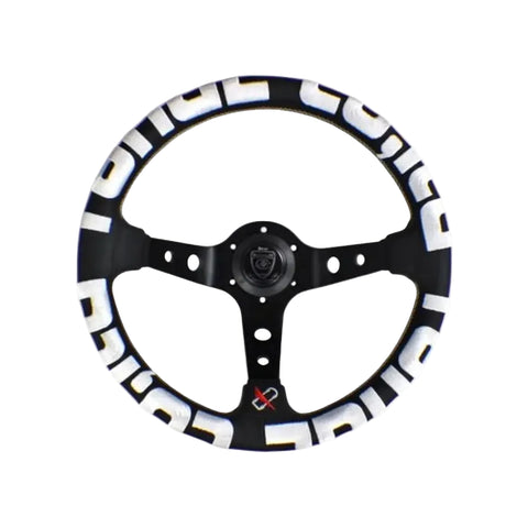 Vertex T&E Leather Steering Wheel (330mm) - White