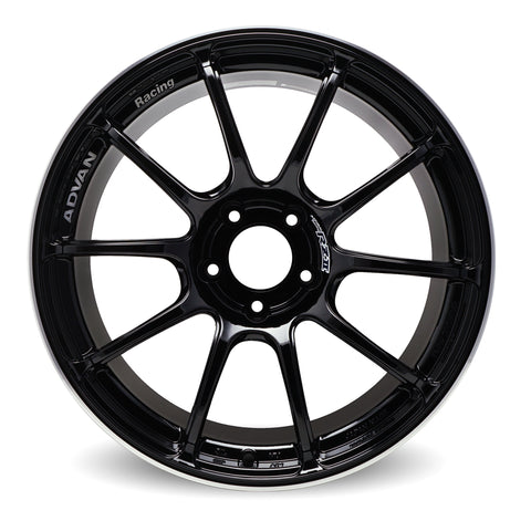 Advan RZII - 17x9 +45 5x114.3 - Racing Gloss Black & Ring *Set of