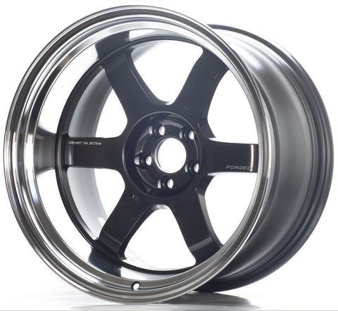 Volk Racing TE37V Mark-II - 18x10 -25 5x100 - Diamond Black / Rim DC *Set of 4*