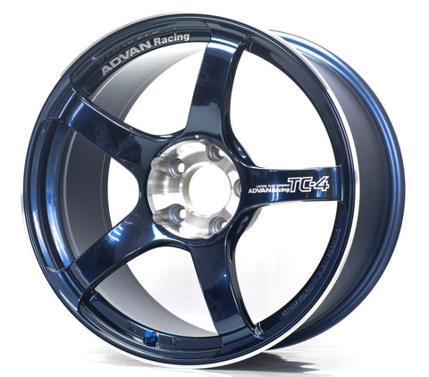 Advan TC-4 SE - 15x8 / +35 / 4x100 - Racing Indigo Blue & Diamond Cut *Set of 4*