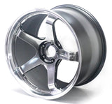 Advan Racing GT Beyond - 17x9 / +45 / 5x114.3 - Machining & Hyper Platinum Black (S2000 Fitment) *Set of 4*