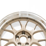 BBS LM-R - 19x9.5 / +25 / 5x114.3 - Citrine "White" Gold w/ Bright Cut Lip (Tesla Model 3/Y Fitment) *Set of 4*