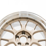 BBS LM-R - 19x9.5 / +25 / 5x114.3 - Citrine "White" Gold w/ Bright Cut Lip (GR Corolla Fitment) *Set of 4*