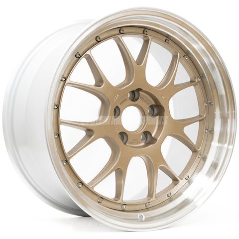 BBS LM-R - 19x9.5 / +25 / 5x114.3 - Citrine "White" Gold w/ Bright Cut Lip (GR Corolla Fitment) *Set of 4*