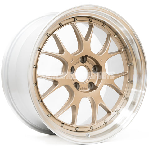 BBS LM-R - 19x9.5 / +25 / 5x114.3 - Citrine "White" Gold w/ Bright Cut Lip (GR Corolla Fitment) *Set of 4*