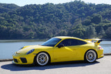 Porsche 991 991.2 GT3 Speed Yellow with BBS RT88 20x9 + 20x12 in System Motorsports Sizing