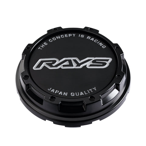 Rays LPS V3 Centercaps - Semigloss Black / Black
