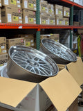 BBS LM - 19x9.5 +22 / 19x11 +37 / 5x120 - Diamond Silver w/ Diamond Cut Rim (F80 M3 / F82 M4 / F87 M2 Fitment) *Set of 4*