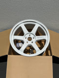 Rays Volk Racing TE37 Ultra M-Spec - 19x10 / +30 / 5x114.3 - Dash White (Tesla Model 3/Y Fitment) *SET OF 4*