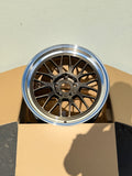 Volk Racing 21A Spec-SR - 18x9.5 / +20 / 5x114.3 - Shining Bronze Metal / Rim DC *Set of 4*