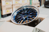 BBS LM - 20x10 / 20x11 / 5x112 - Navy Blue w/ Black Bright Diamond Cut Rim (G80 M3 / G82 M4 / G87 M2 Fitment) *Set of 4*