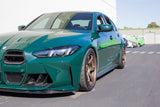 BMW M3 G80 Isle of Man Green on Rays Volk Racing TE37 Saga S-Plus Bronze Almite wheels. Exclusive Batch Spec 18x10 +8 and 18x11 +13 5x112 fitment for aggressive stance.