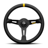 MOMO MOD.08 Steering Wheel - 330mm - Black Leather / Black Spokes / 1 Stripe