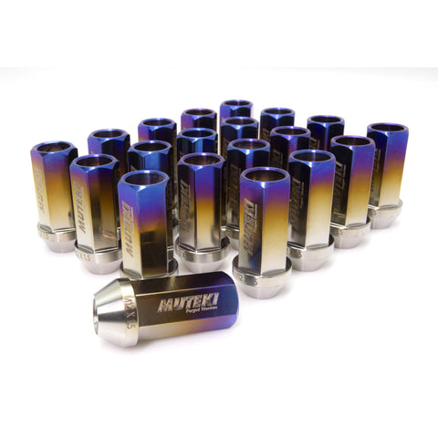 Muteki SR45TI Titanium Lug Nuts (Open Ended) - M14x1.5 / Burned Titanium
