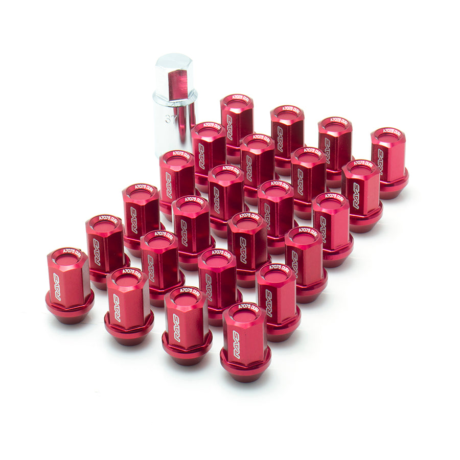 Muted Rays Rays Dura-Nut 6H L37 Lug Nuts & Locks - M12x1.5 / Red – System Motorsports