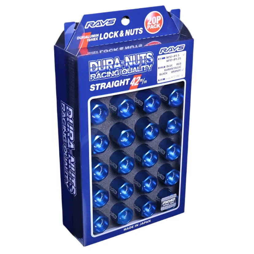 Rays Dura-Nut L42 Lug Nuts & Locks - M12x1.5 / Blue – System 