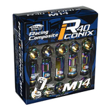 Project Kics R40 Iconix Lug Nuts & Locks - M14x1.5 (Radius/Ball Seat)