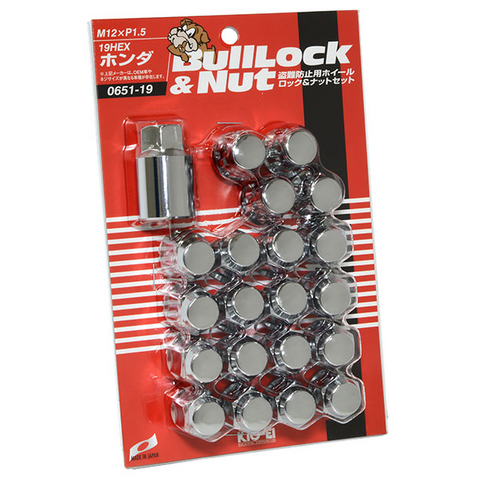 Project Kics Bull Lock 19Hex Lugnuts & Locks - M12