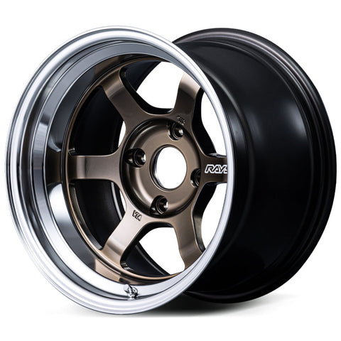 Volk Racing TE37V Spec-SR - 15x8 / +25 / 4x100 - Shining Bronze Metal / Rim FDMC *Set of 4*