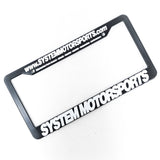 System Motorsports License Plate Frame - Black / White