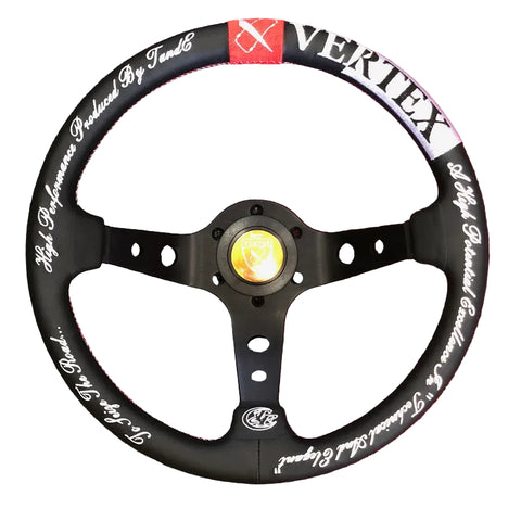 Vertex "Seize the Road" Leather Steering Wheel (330mm)