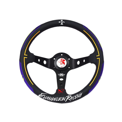 Vertex x Evangelion Racing Collaboration Leather Steering Wheel (330mm)