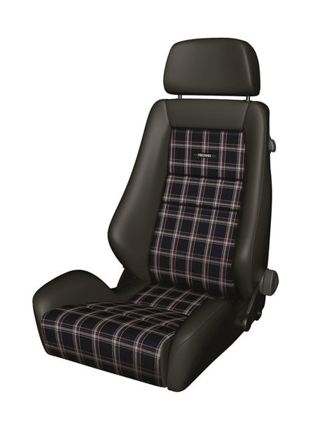 Recaro Classic LX - Black Leather / Classic Checkered Fabric