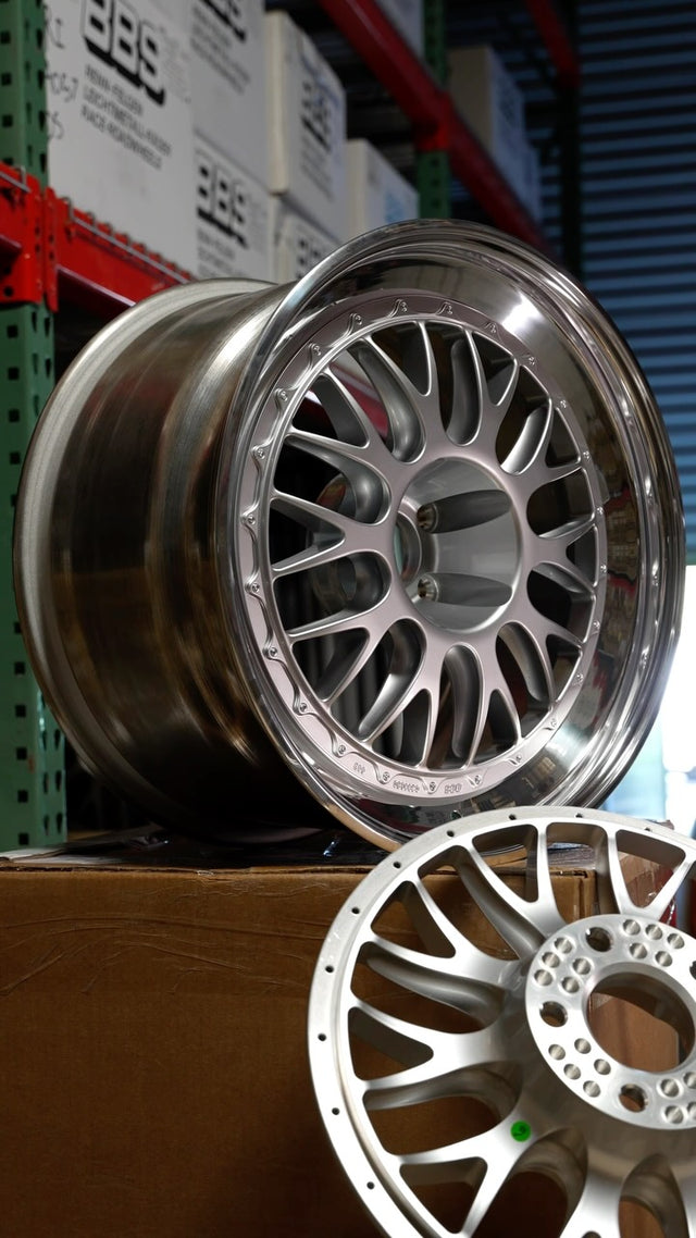 🏁 @bbs.wheels E88 built for BMW G80 M3 / G82 M4 / G87 M2 in Silver 19x10 / 19x11 #systemspec ! Optioned with open rac...