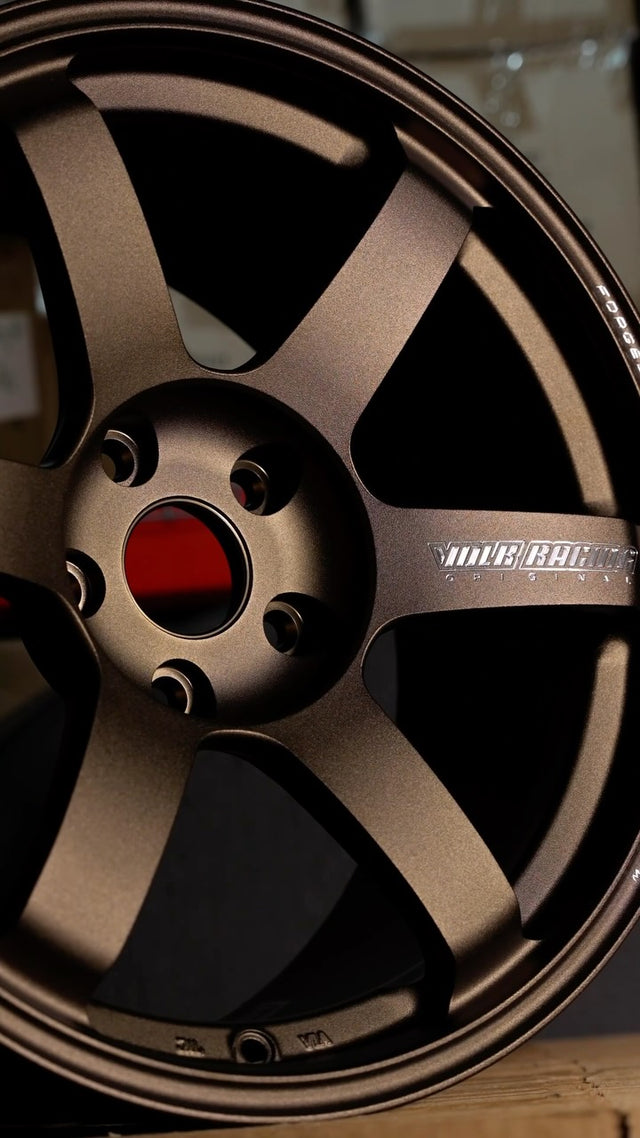 Nothing beats the @rayswheels_official OG Bronze finish on the TE37 Saga S-Plus! 💯 This specific 18x9.5 / 18x11 set i...