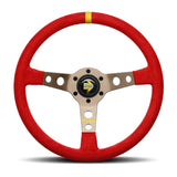 MOMO MOD.07 Steering Wheel - 350mm - Red Microfiber / Anthracite Spokes / 1 Stripe