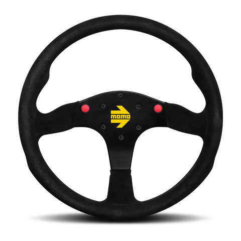 MOMO MOD.80 Steering Wheel - 350mm - Black Suede / Black Spokes
