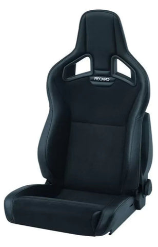 Recaro Cross Sportster CS - Black Vinyl / Black Suede w/ Silver Logo