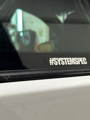 Complete System Sticker System Motorsports #SYSTEMSPEC Die-Cut Sticker - Chrome