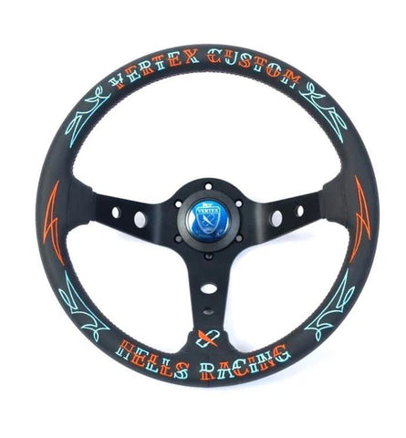 Vertex Hell's Racing Leather Steering Wheel (330mm)