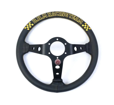 Vertex x Block Head Motors Collaboration Leather Steering Wheel (330mm)